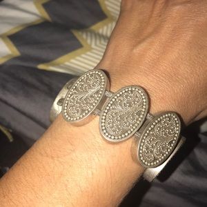 Lois Hill sterling silver oval stations bracelet.